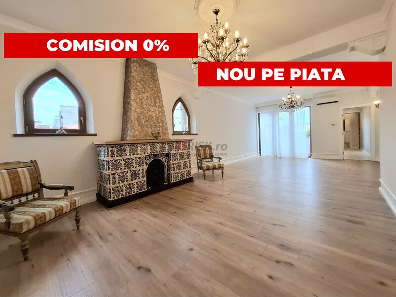 Foisorul de Foc, apartament interbelic de colectie, 121 mp, semineu, etaj 1.